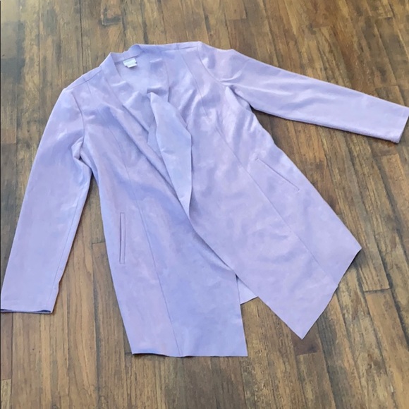 Chico's Jackets & Blazers - Chico’s Faux Suede Open Front Blazer Jacket